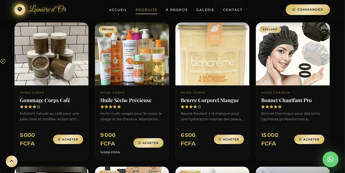 Site Cosmétique — boutique en ligne de produits cosmétiques